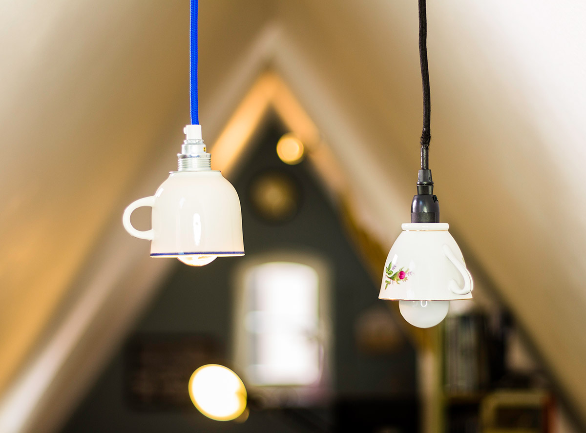 Tassenlampe aus teetasse ganz einfach selbst machen * anleitung *